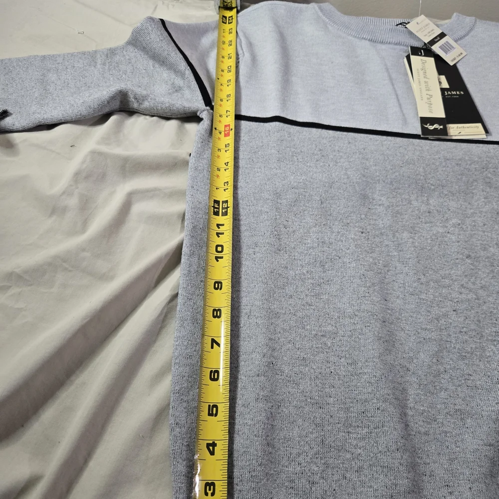 Scott James Light Blue/Gray Crewneck Sweater Men's Small New with Tags‎